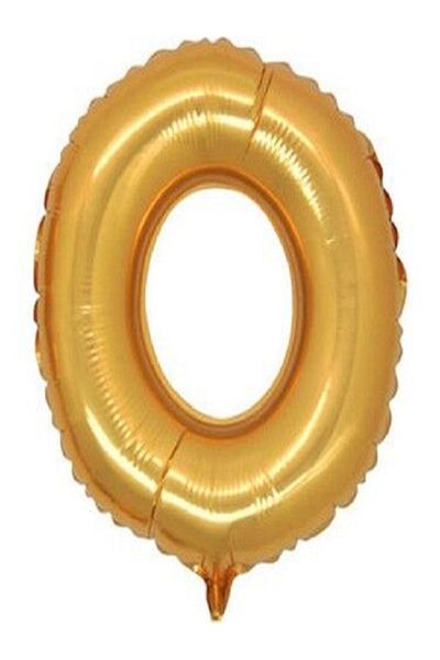 Kazanabil GOLD COLORED FOIL BALLOON LETTERS O LETTER