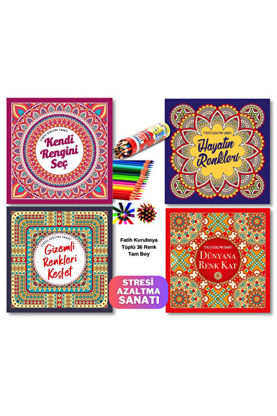 Nesil Yayınları Büyükler İçin Mandala Boyama Seti 5'li Set