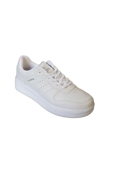 Kinetix KINETIX Unisex 36-40 White Skin Thick Sole Sneaker Daily Sports Shoes