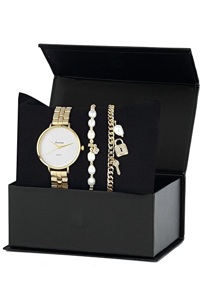 Forentina Altın Kaplama Kol Saati Bileklik Kombin Set - Ps127600tr