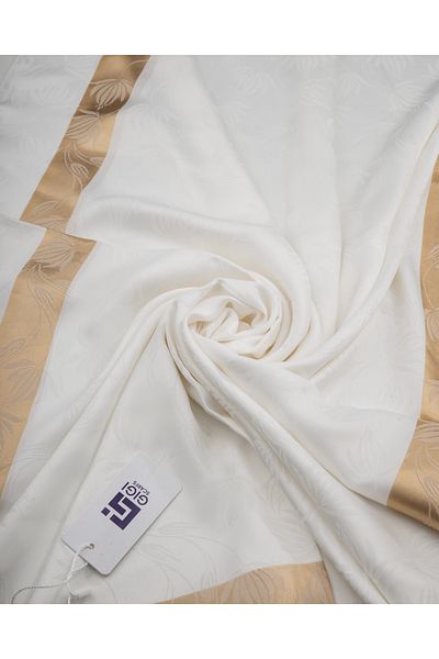 Scarf Gi Luxury Jacquard Shawl - 2 - Off White -