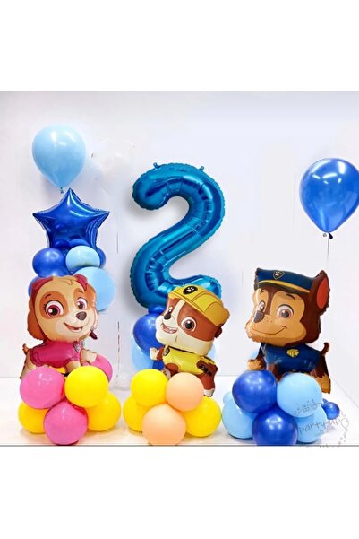 MFM مجموعة بالونات فويل باترول عمرها عامين 100 سم