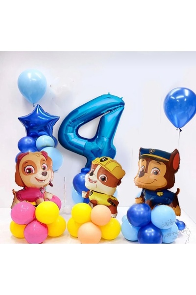 MFM مجموعة بالونات فويل باترول 4 سنوات 100 سم