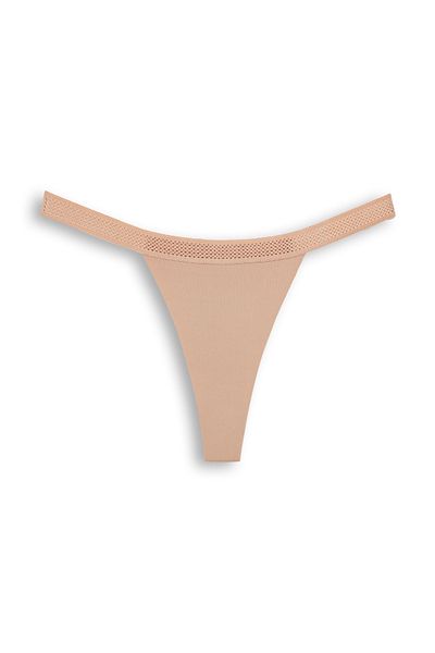 HNX Interlock Laser Cut Honeycomb Rubber Ghost Women's Thong Panties