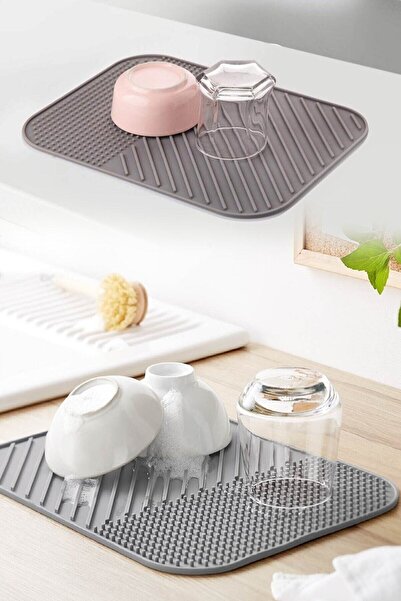 Kitchen Beauty Pratik Silikon Bulaşık Kurutma Matı | Bulaşıklık | Bulaşık Altlığı | Bulaşık Kurutmalığı