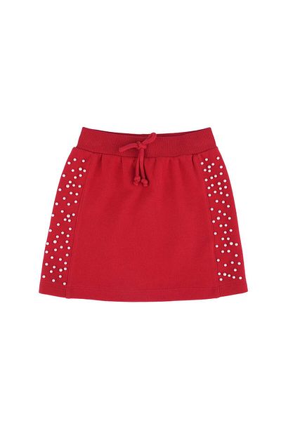 best kids Girl's Red Bead Printed Skirt