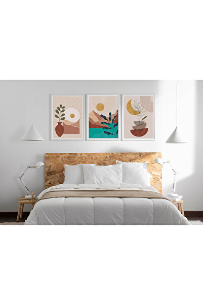 Revolver Art Store 3'lü bohem poster, 3'lü soyut manzaralı set