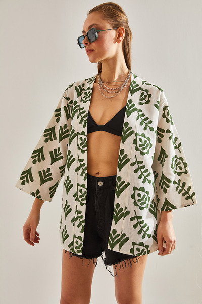 Bianco Lucci Dámské vzorované kimono