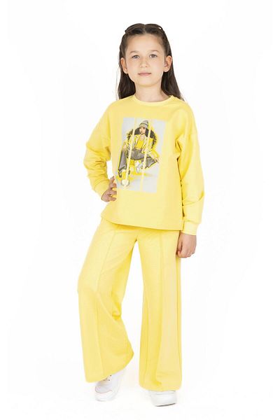 best kids Girl's Yellow Wide Leg Trousers