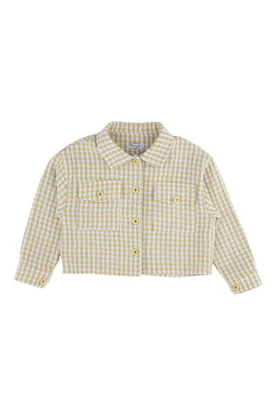 best kids Jachetă galbenă din tweed pentru fetiță
