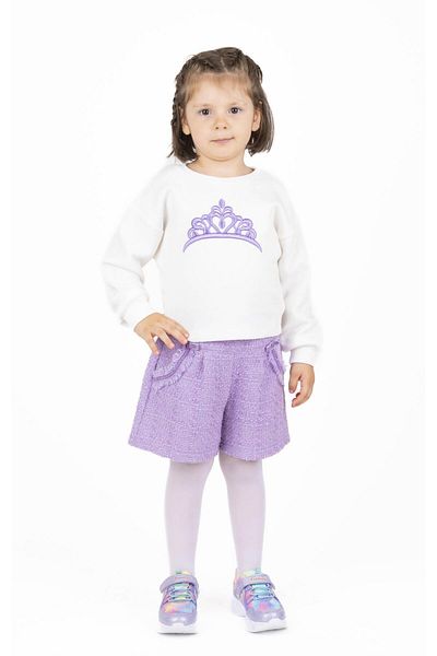 best kids Girl Lilac Tweed Shorts