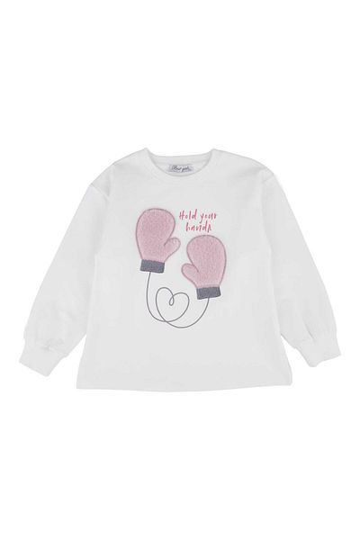 best kids Girl's Ecru-powder Sweatshirt