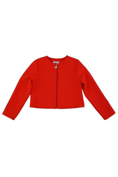 best kids Girl's Coral Zippered Crop Jacket