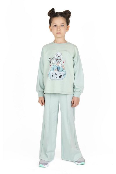 best kids Girl's Mint Wide Leg Trousers