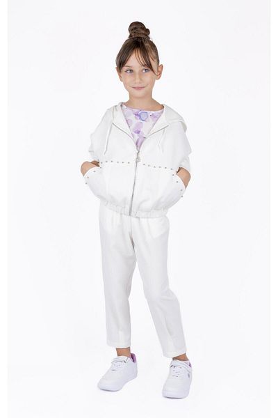 best kids Girl's Ecru Hooded Coat