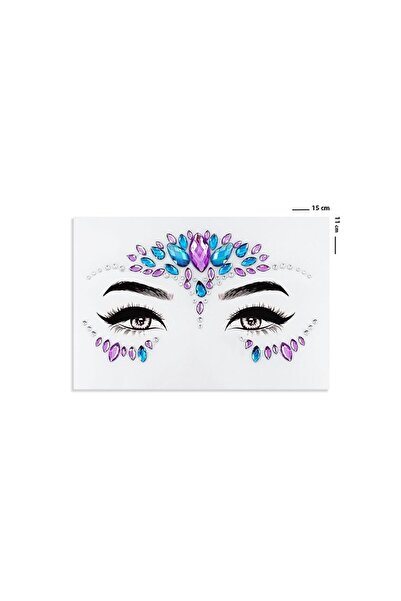 BP Tattoo Elsa Konsept Yüz Makyaj Parti Festival Taşı Face Gems