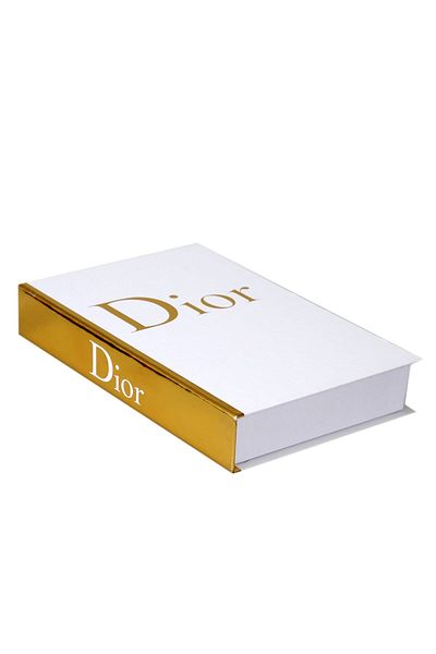 irayhomedecor White Gold Decorative Book Box