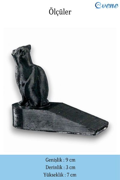 Evene Door Stopper Black Color Decorative Door Holder Stopper Model 2