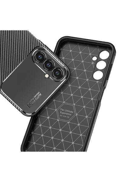 Rivor Samsung Galaxy S24 Uyumlu Kılıf Kamera Korumalı Darbe Emici Karbon Desenli Renk Atmaz Silikon Kapak