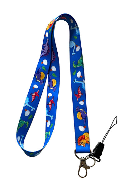 StormiStoretr Mavi Dinazorlar Çocuk Boyun ipi Telefon Askısı