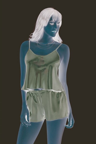 Genel Markalar Lila Saten Babydoll Şort Takımı