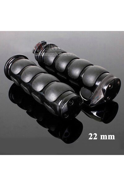 YSGMOTOPARTS Motosiklet Chopper Cruiser Krom Elcik Seti 22 Mm Siyah