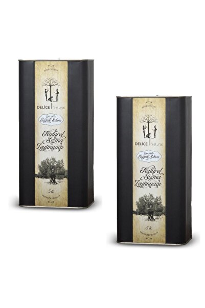 Delice Natural 2024-2025 Yeni Sezon Erken Hasat Natürel Sızma Soğuk Sıkım Zeytinyağı 5lt X 2 Adet