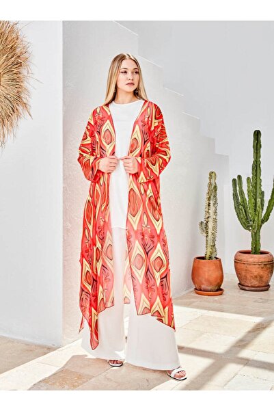 Ayşen Özen Şifon Kimono Mercan
