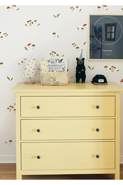 WALLHUMAN Botanik Mantarlar Çocuk Odası Duvar Stickerı