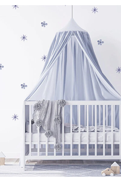 WALLHUMAN Αυτοκόλλητο τοίχου για παιδικό δωμάτιο με μπλε παστέλ λουλούδια