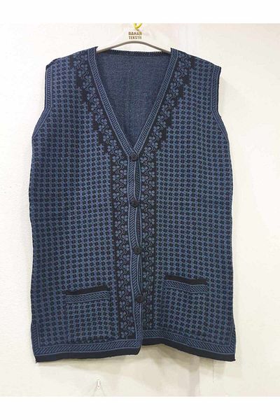 sercan konfeksiyon Knitwear Vest BATTAL SIZE WITH POCKET
