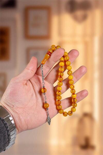 izmirpazarı Glob Grain Antique Model Pulbere Chihlimbar Mărgele de rugăciune