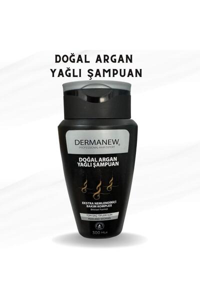 dermanew hair Argan Yağlı Şampuan - İşlem Görmüş Dökülen ve Zayıf Saçlar İçin...
