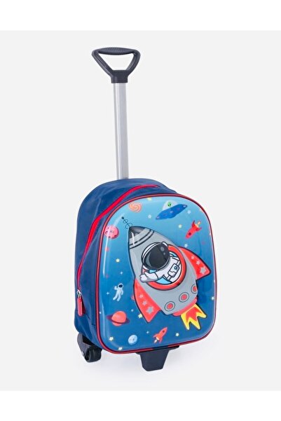 Kuzey Treend Çocuk Anaokulu Çekçek Valiz Çanta Roket Astronot