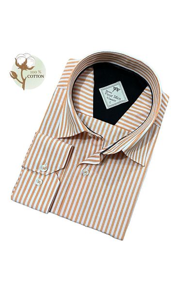 GÖMLEK GALERİSİ Classic Relaxed Fit Striped Men's Shirt
