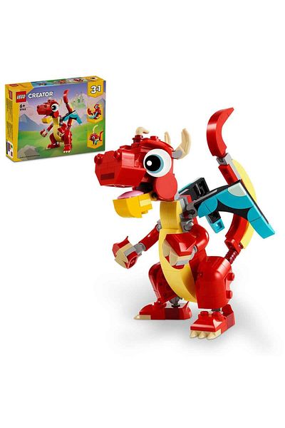 LEGO ® Creator Red Dragon 31145 - Fish and Emerald Fishing for Children Ages 6 and Up