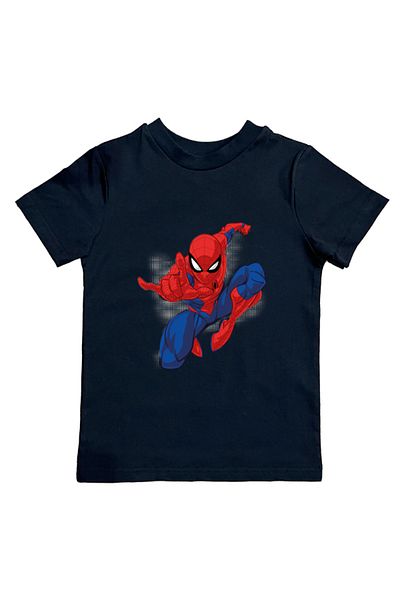 SPIDERMAN лятна детска тениска от памучен пениран плат с щампа на човек паяк
