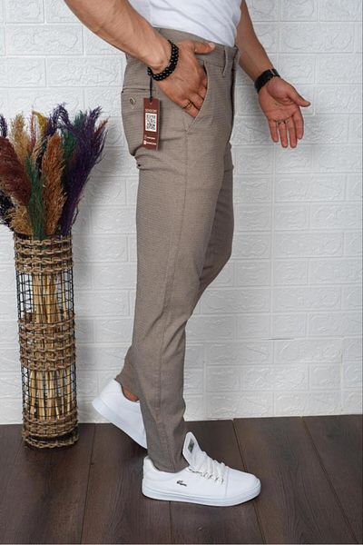 SENDORY NEW SEASON 100% COTON GABARDIN HONEYCOMB KNITTED SLIM FIT LYCRAL PANT PGBSPNT101
