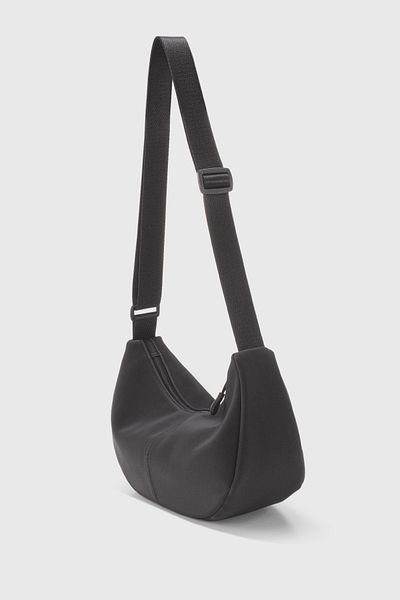 Housebags Geantă neagră pentru femei, rezistentă la apă, Half Moon