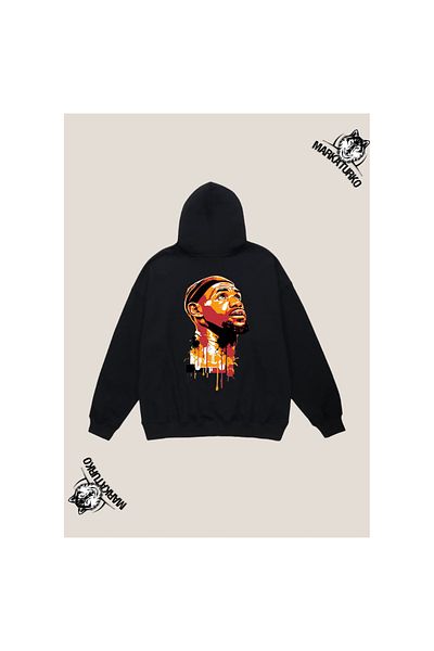 MarkaTurko BASKETBALL custom design back printed Black Hooded unisex Sweatshirt 102