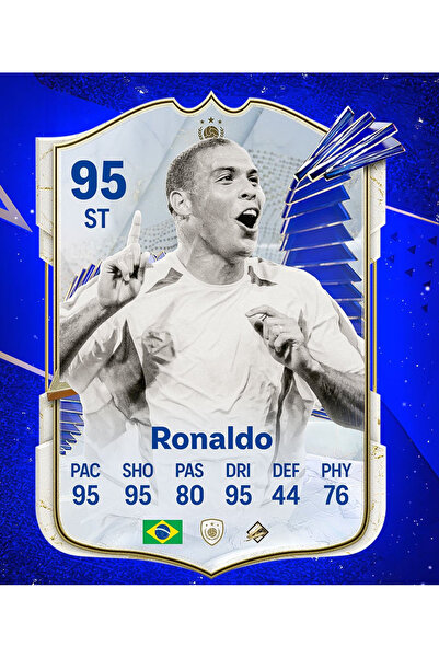 512 STORE Ronaldo Luís Nazário Fifa Fut Card Duvar Poster A3 30x42 Çerçevesiz