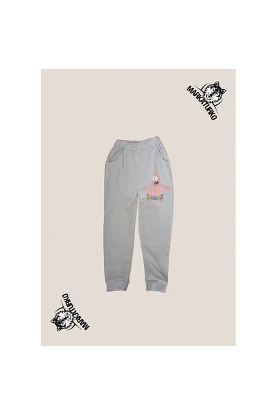 MarkaTurko PATRİCKSTAR εμπριμέ unisex Προσαρμοσμένο Σχέδιο Βαμβακερή γκρι παιδική φόρμα 2705-6G