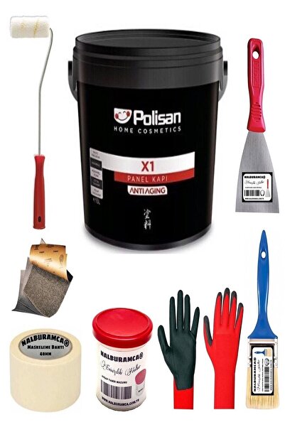 Polisan X1 Su Bazlı Panel Kapı Boyası 3 Kg 8 Parça Set