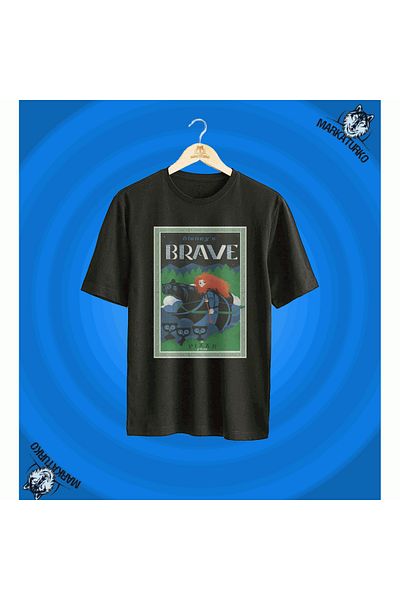 MarkaTurko Tricou negru cu design special Brave 2007-85