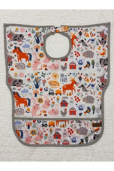 Aşkın Parti Evi 1-3 Years, Liquid Proof, Velcro, Pocket, Machine Washable, Baby/Child Baby Bib