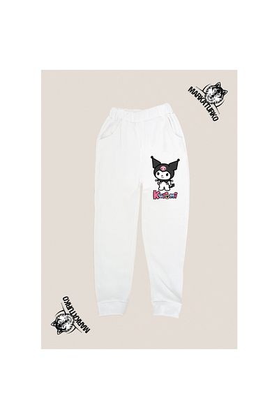 MarkaTurko Asi&cute Printed Unisex Special Design Βαμβακερή Λευκή Παιδική Φόρμα 17-51e