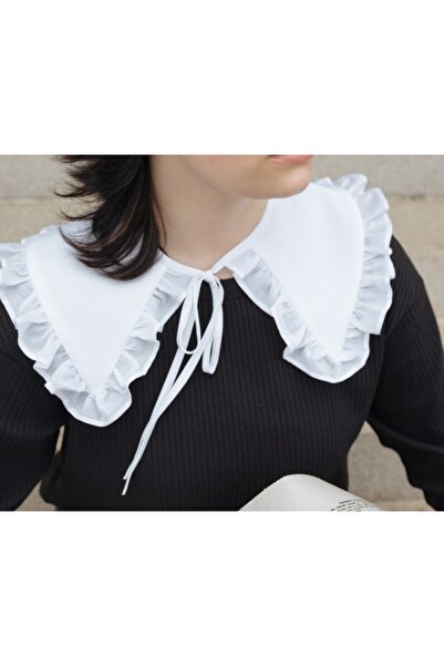 es moda shop Dita ruffle detachable collar white