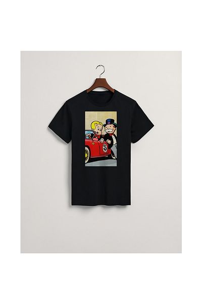 MarkaTurko Tricou unisex din bumbac pieptănat cu design special Monopoly-505-55