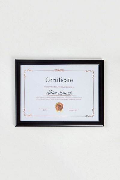 AS TİCARET A4 Frame Black 21x30 Certificate Diploma Document Pvc Glass For Photo
