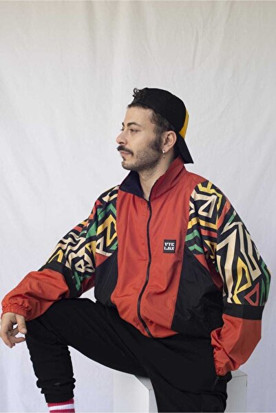 Vatkalimon Ανδρικό και γυναικείο μπουφάν Bomber με πολύχρωμο σχέδιο